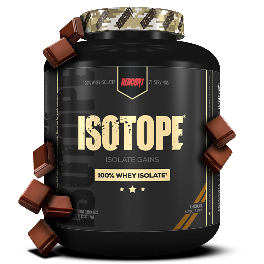 Redcon1 Isotope Whey Isolate (71 Serings), Hỗ Trợ Tăng Cơ - Đốt Mỡ, Hấp Thu Nhanh, Bổ Sung 25g Protein, 13.5g EAA, 6.4g BCAA, Không Lactose, Hộp 5Lbs (2.4Kg)