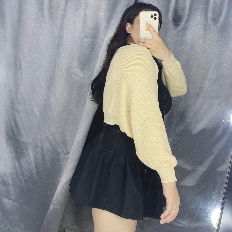 Áo khoác len croptop