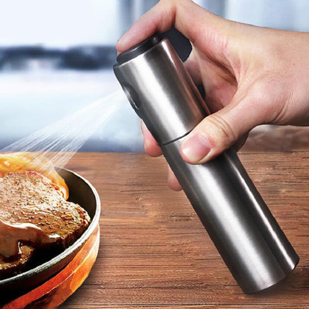 Olive Spray Stainless Steel Pump Fine Bottle Oil Sprayer Pot Cooking Tool 2x