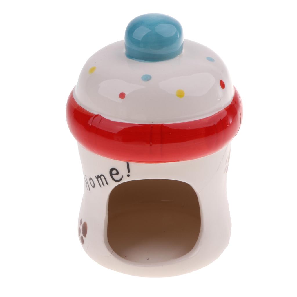 Small Animal Hamster Baby Bottle House Nest Cage Toy Habitat Nest Ceramic