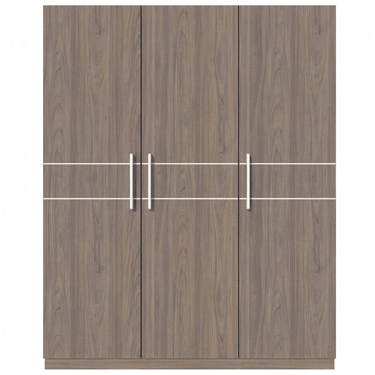 Tủ quần áo gỗ MDF Tundo 3 cánh màu óc chó 140 x 55 x 200cm