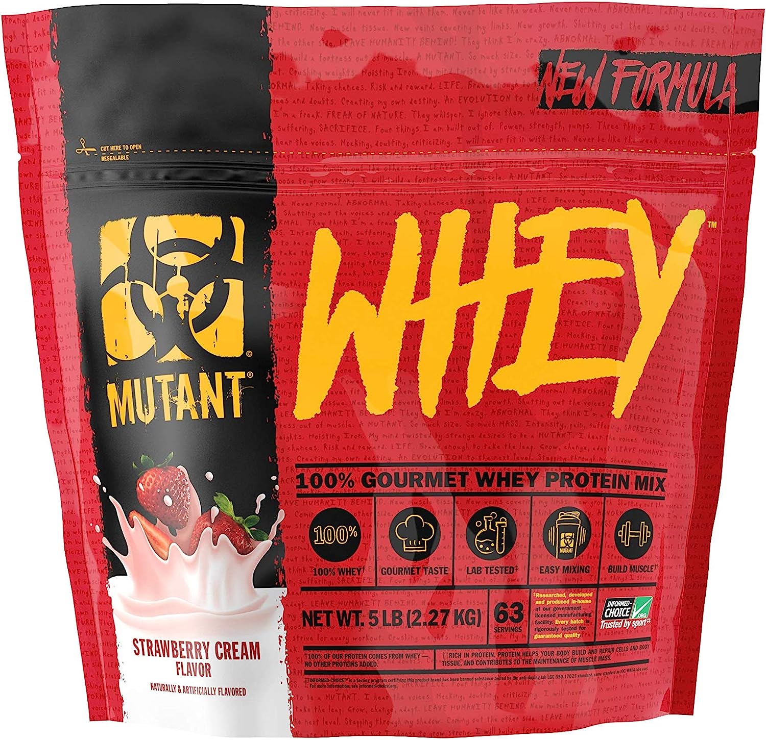 Whey ProteinMutant  5Lbs – 2.27kg - Sữa Bổ Sung Protein Tăng Cơ Phục Hồi Cơ Sau Tập Luyện