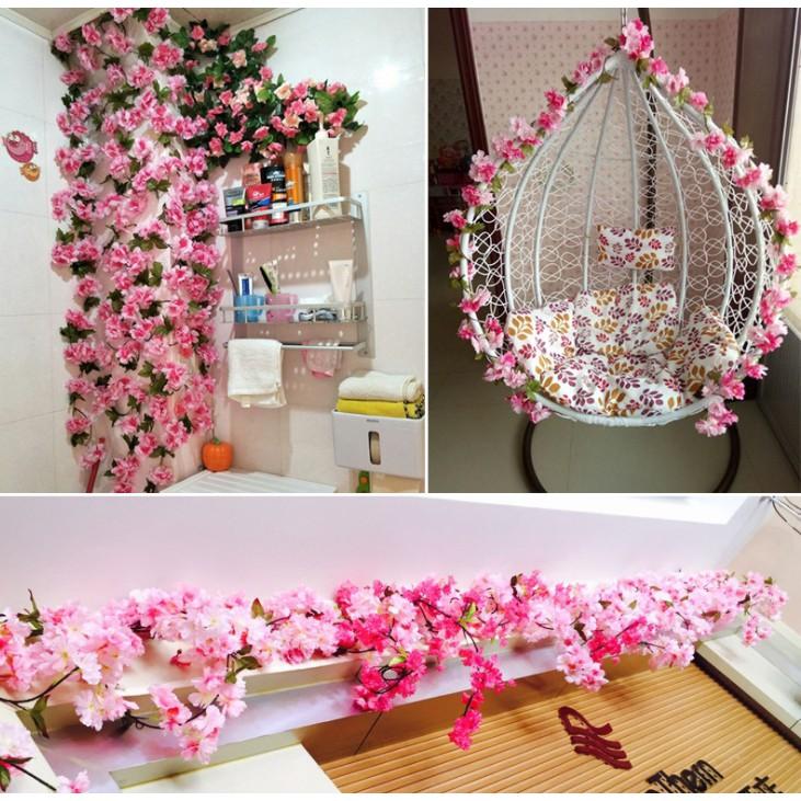 Dây hoa anh đào giả trang trí dài 2.3m