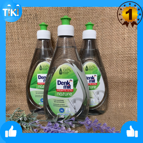 [Nhập khẩu Đức] Nước rửa bát Denkmit 500ml hương thiên nhiên chứa chât béo hòa tan dầu mỡ cứng đầu, pH trung tính bảo vệ da tay.