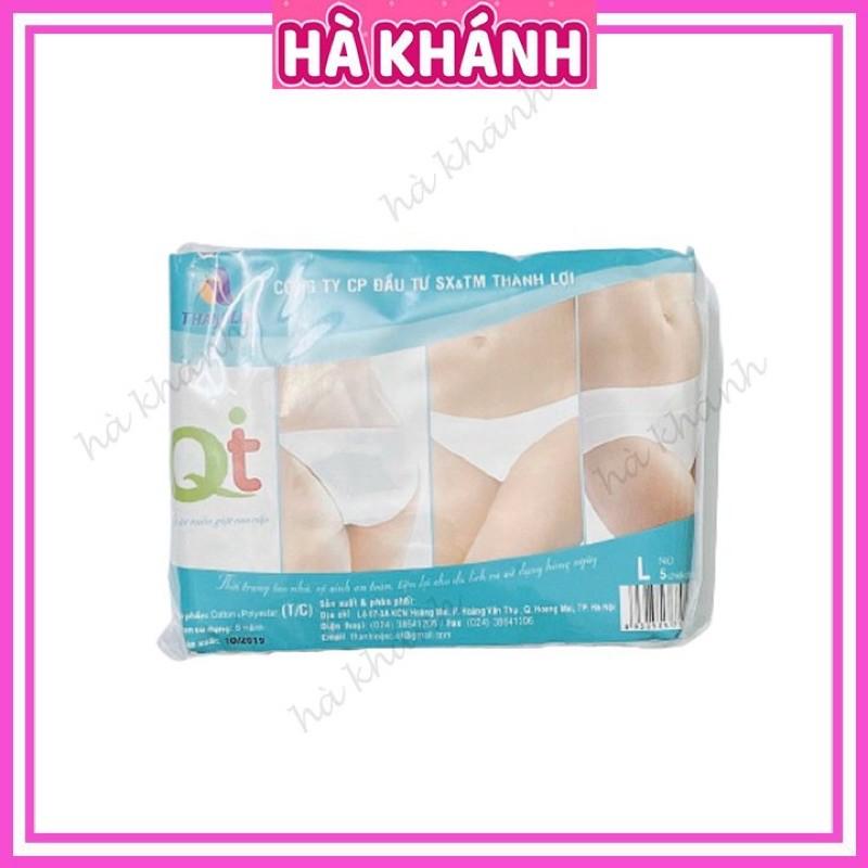 Quần lót cotton dùng 1 lần QT (gói 5 chiếc )