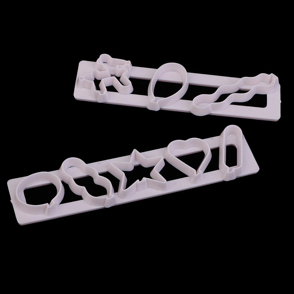 2 Pieces Hollow Plastic Mold Fondant Moulds for Cake Decorating DIY Craft