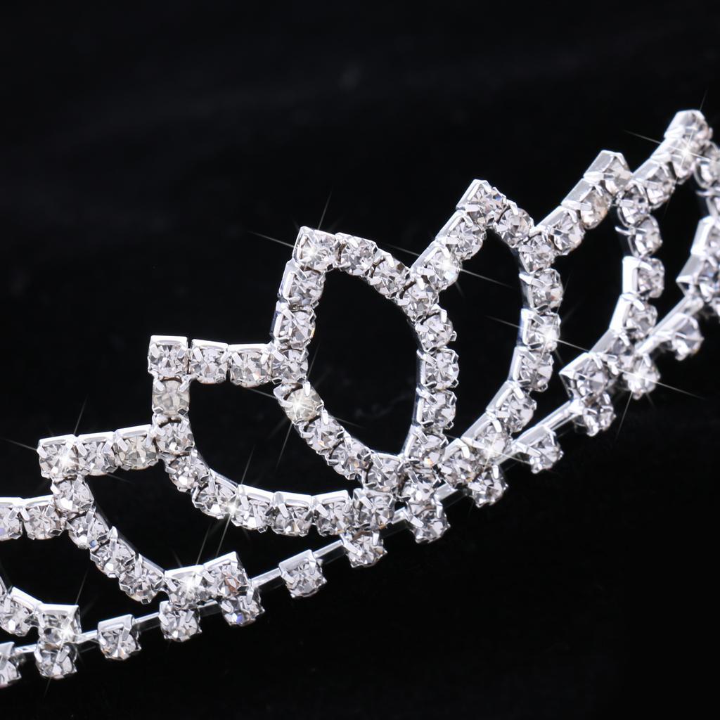 Queen Bridal Crystal Flower Headband Tiara Wedding Hair Jewelry Costume