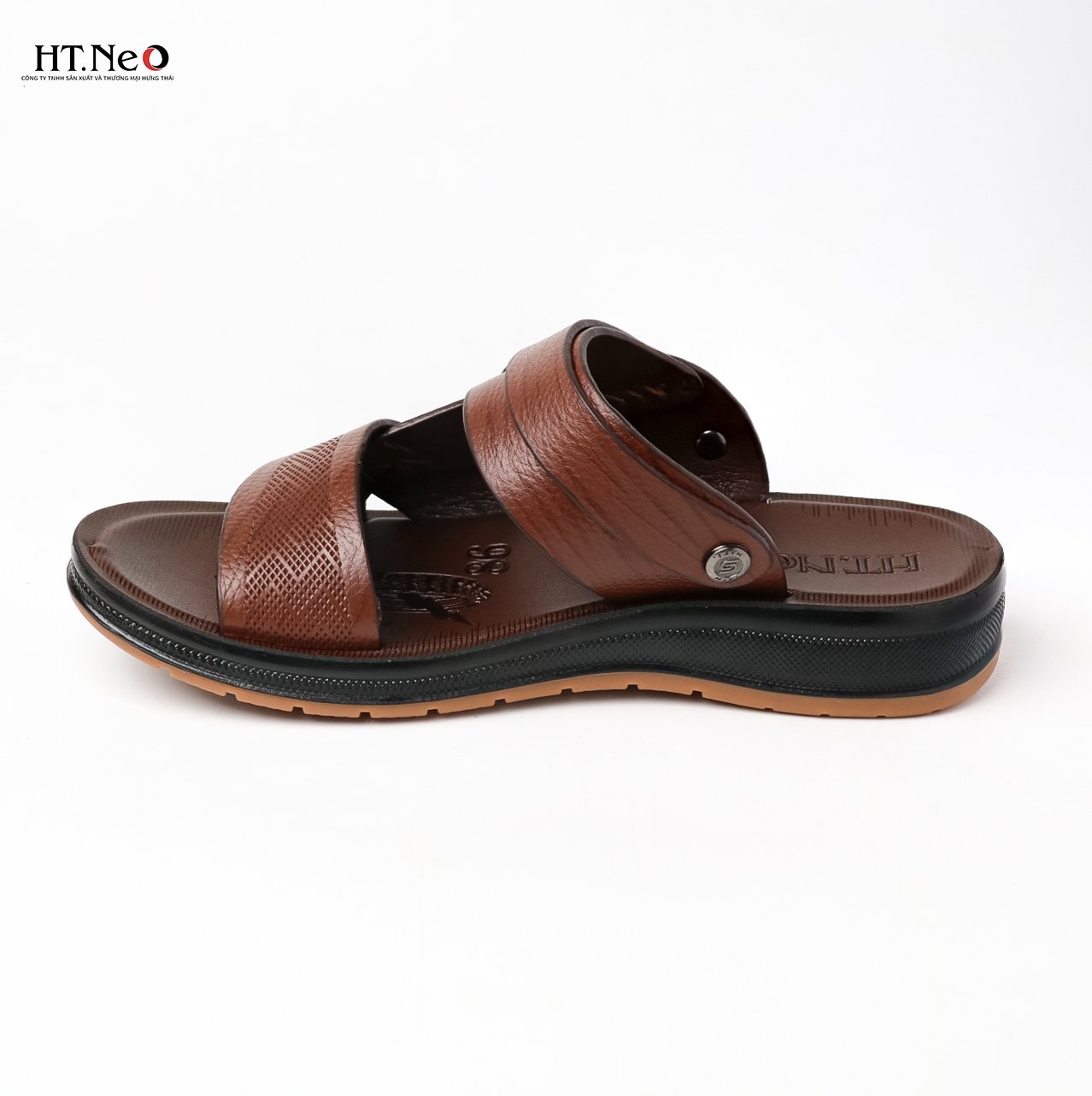 Sandal da bò- dép da HT.NEO da bò thật 100% kết hợp đế kếp cao 3,5cm cực đẹp khâu may chân quai siêu chắc chắn SD88