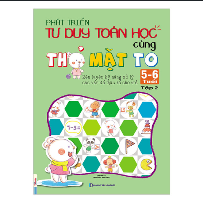 Trọn bộ Sách Phát Triển Tư Duy Toán Học Cùng Thỏ Mặt To 5-6 Tuổi NH
