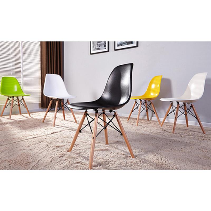 Bộ Bàn Oak-Z Vân Sồi Chân Trắng Và Ghế Eames Chân Gỗ Trắng IBIE TOOAZO12W-EAMSW