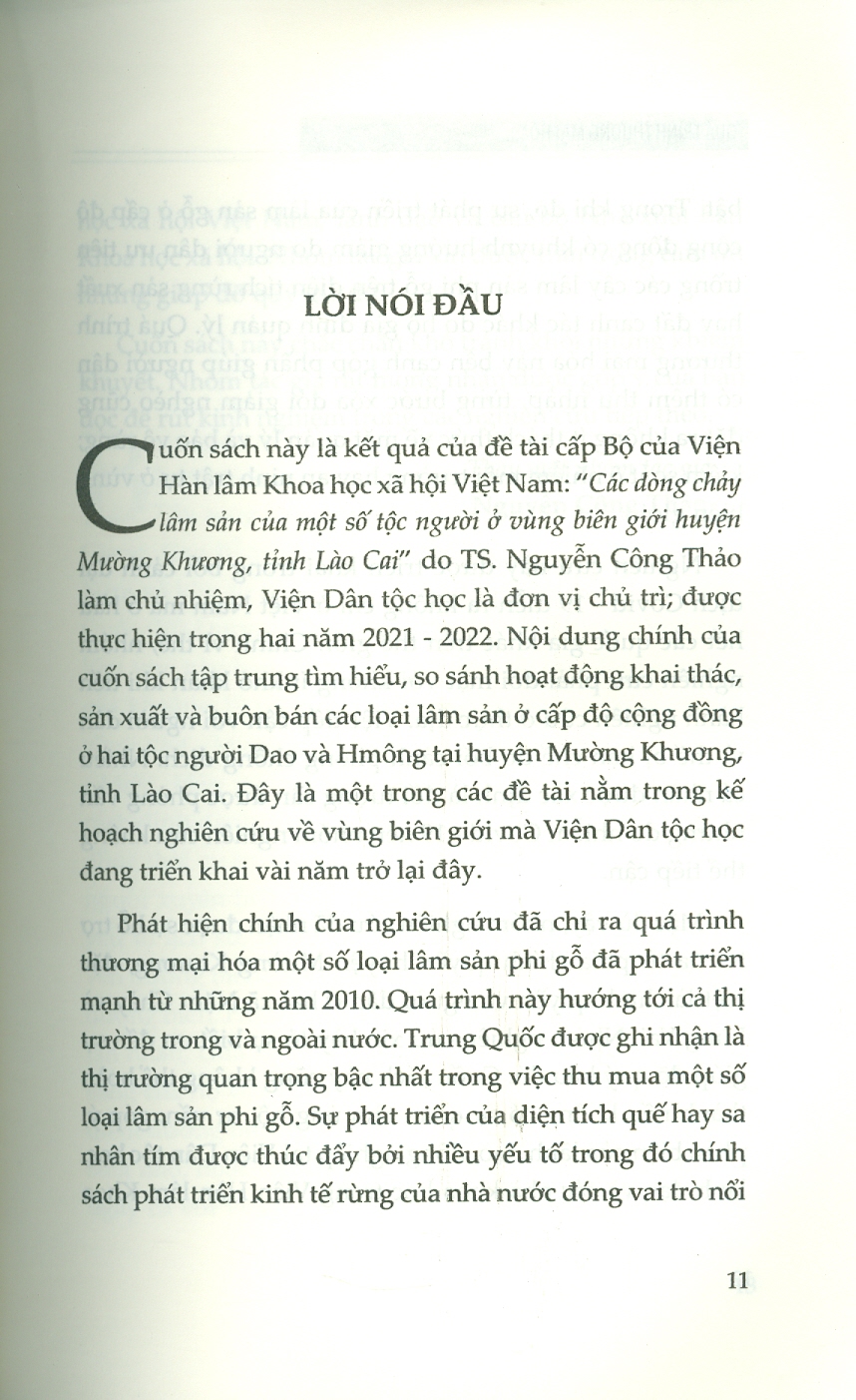 Quá Trình Thương Mại Hóa Lâm Sản Ở Vùng Biên Giới Việt Nam - Trung Quốc (Sách chuyên khảo) - Viện Hàn lâm Khoa học Xã hội Việt Nam - Viện Dân tộc học - Nguyễn Công Thảo chủ biên