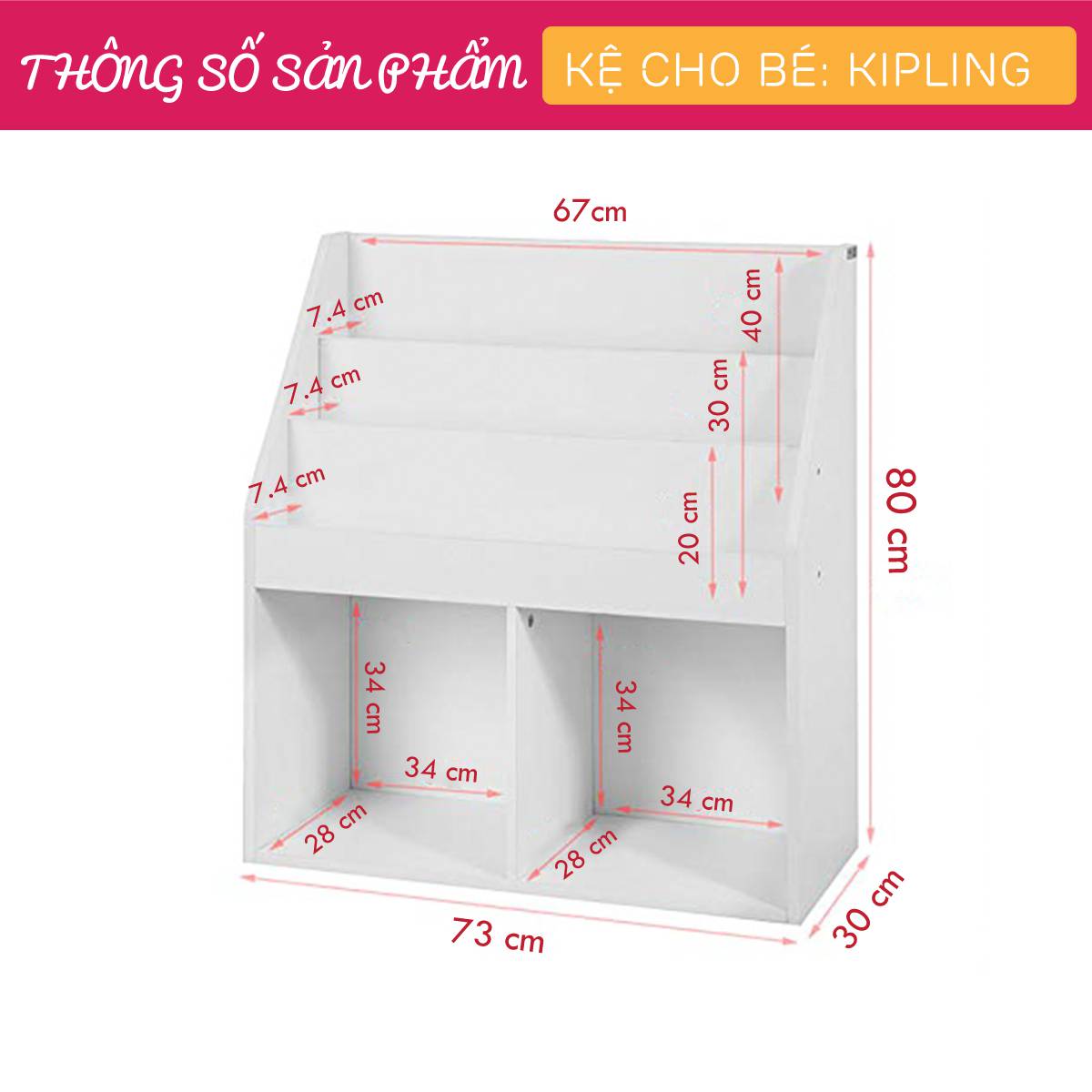 Hình ảnh Kệ để đồ chơi cho bé SMLIFE Kipling