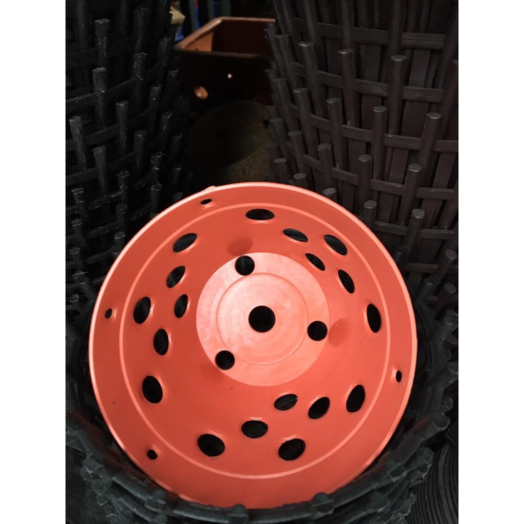 Combo 20 chậu nhựa giả đất phi 15 màu cam