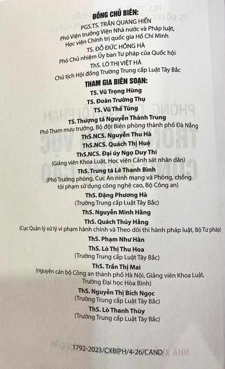 Phòng Chống Tội Phạm Trong Lĩnh Vực Công Nghệ Cao