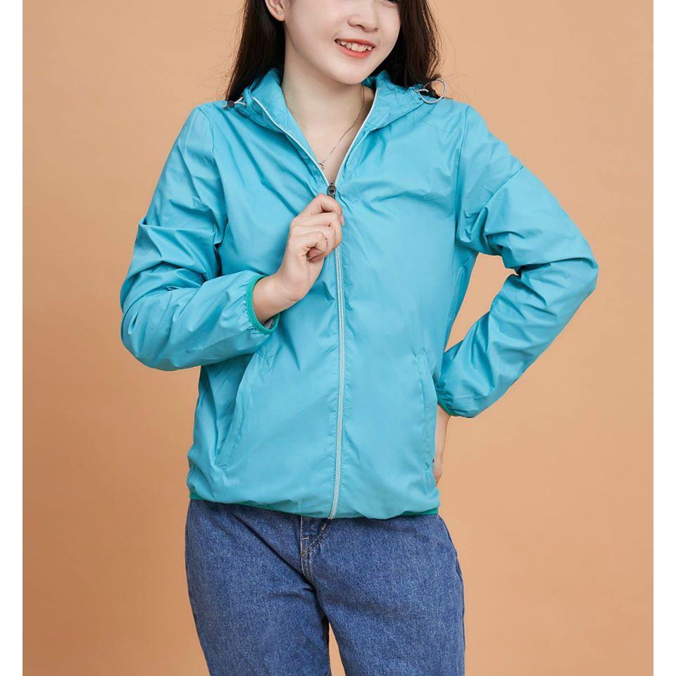 Áo gió 2 lớp LÓT LƯỚI cùng màu có kèm túi đựng
