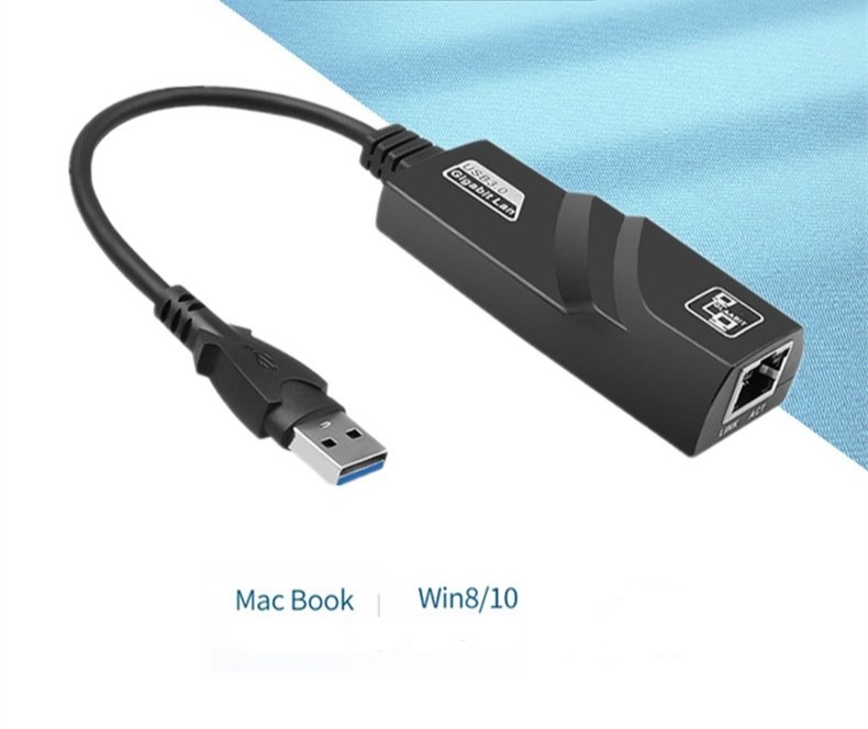 Dây cáp chuyển đổi USB 3.0 sang mạng lan 1000Mbps cao cấp tiện lợi - Hàng nhập khẩu