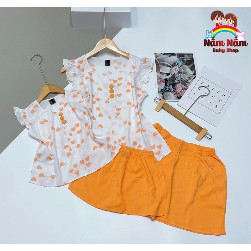 Set đồ đôi mẹ và bé chất lanh