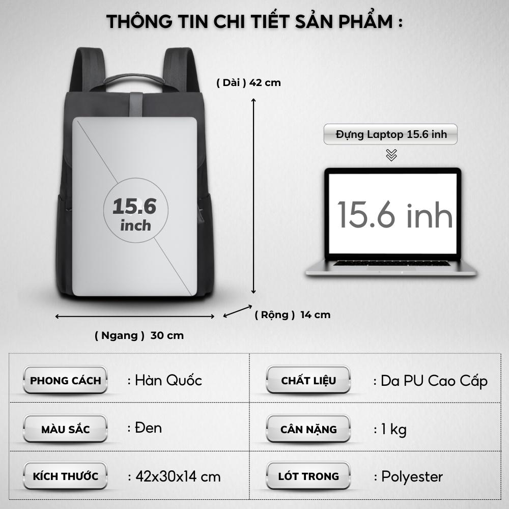 Balo thời trang nam nữ chất liệu vải oxford cao cấp chống nước cặp đi học đi chơi  đựng laptop 15.6 inh -