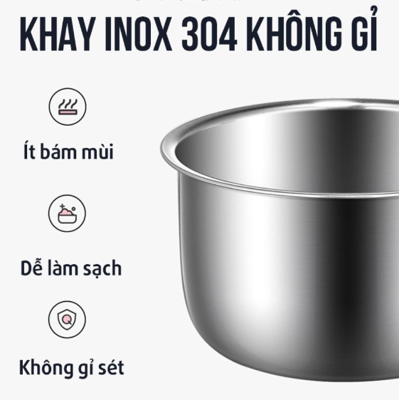 Hộp Cơm Văn Phòng , Hộp Cơm 2 Tầng 4 Bát Inox , Nấu Chín , Hâm Nóng Và Giữ Nhiệt