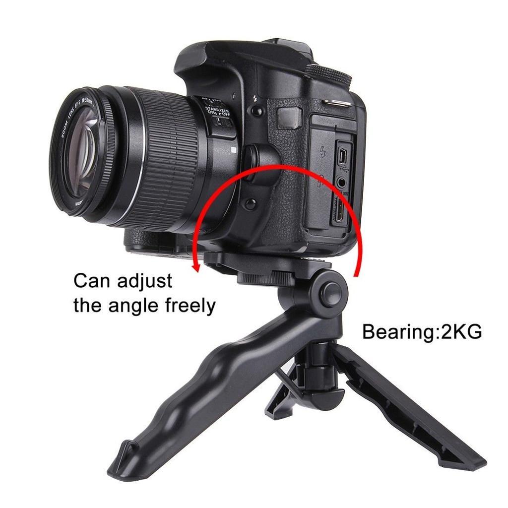 2 in 1 Mini Portable Folding Tripod Stand + Hand Held Grip for & DSLR