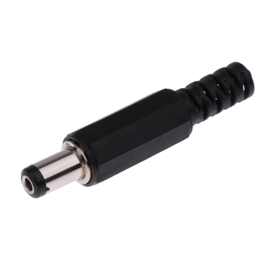 50Pcs 5.5*2.1mm DC Power Jack Plug DC Male Power Adapter Straight Connector