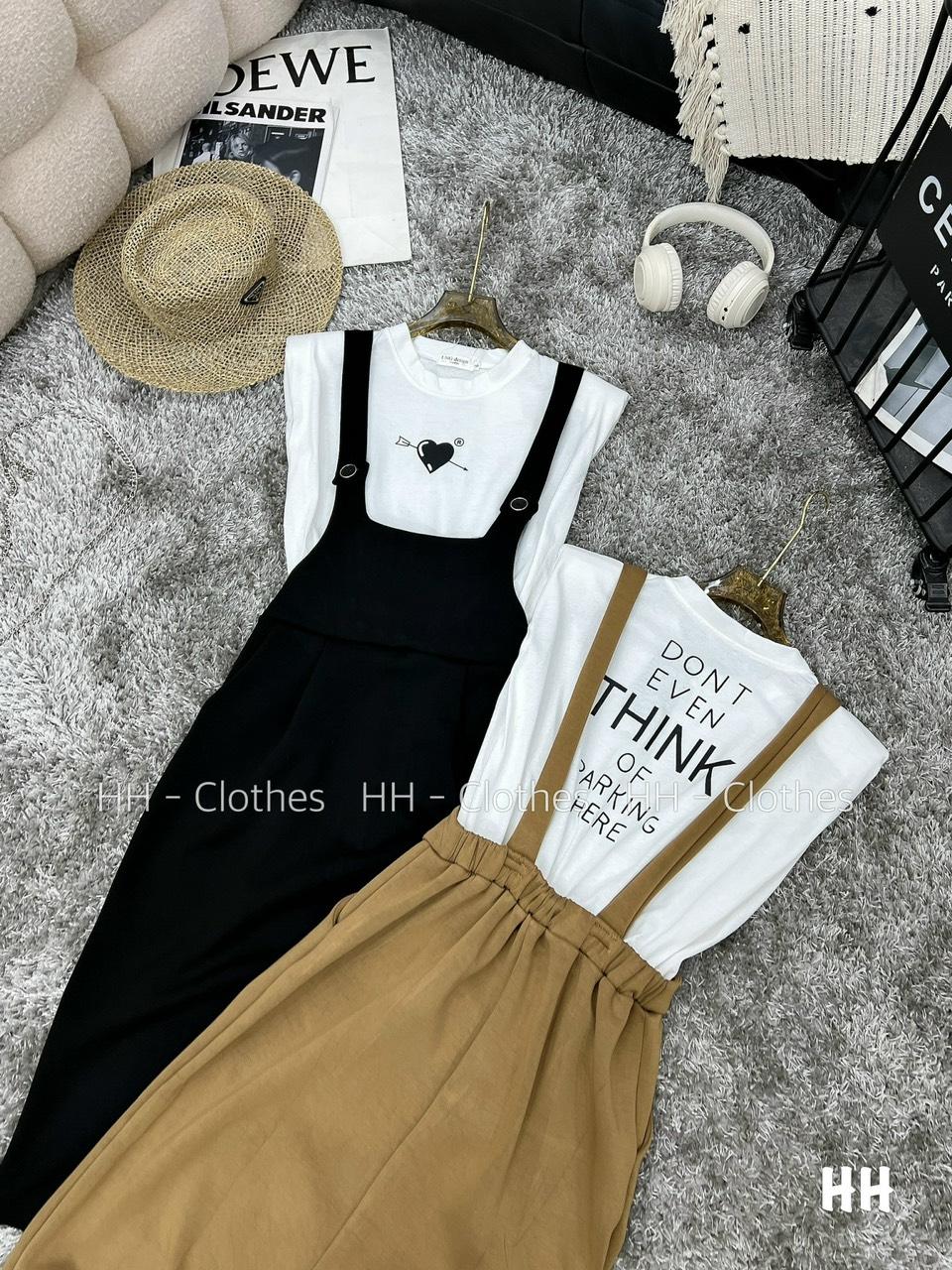 SET ĐI CHƠI, SET 2 MÓN ÁO THUN CÁNH DƠI PHỐI YẾM DÀI CỰC HOT - Brown