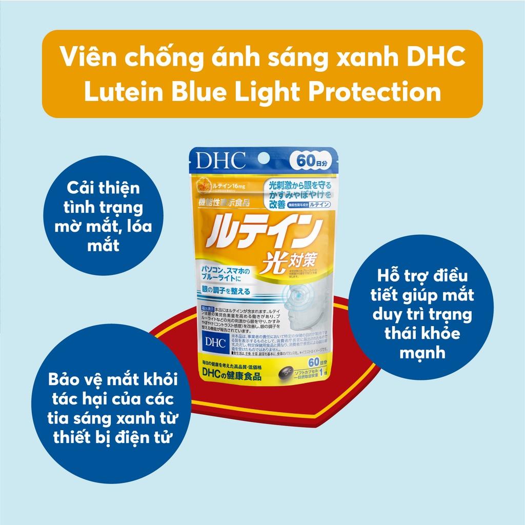 Viên Uống Hỗ Trợ Mắt Chống Ánh Sáng Xanh Dhc Lutein Blue Light Protection