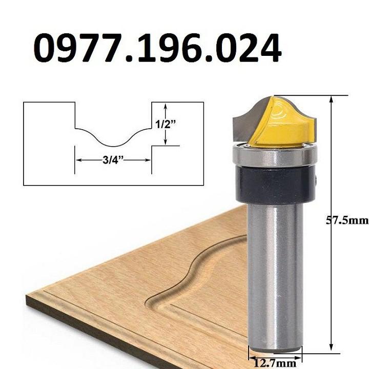 Mũi phay gỗ đánh chỉ pano cốt 12ly7