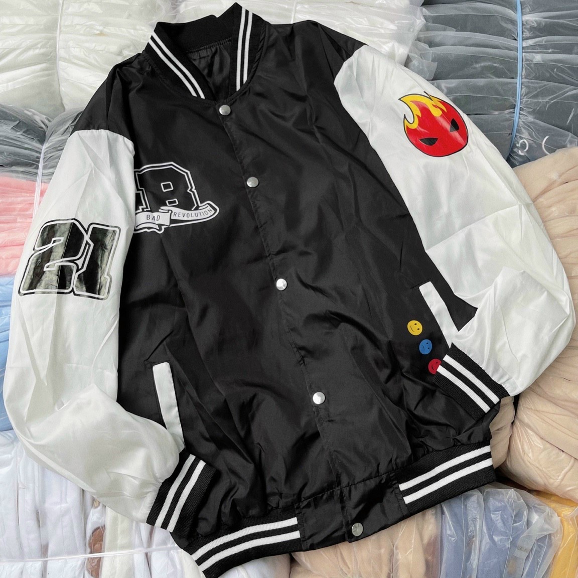 Áo Bomber khoác dù B.R.O nam nữ form rộng Unisex 2 lớp Siêu Hot ulzzang Jacket Bomber