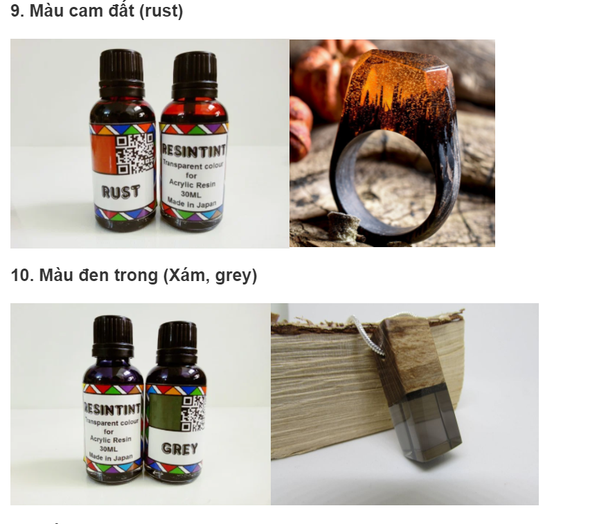 Màu Pha Nhựa RESINTINT (Màu Trong) bán lẻ chai 30ml