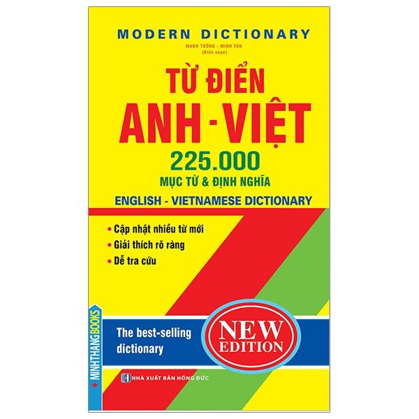 Từ Điển Anh Việt 225.000 Mục Từ &amp; Định Nghĩa (Bìa Cứng) (Tái Bản 2024)