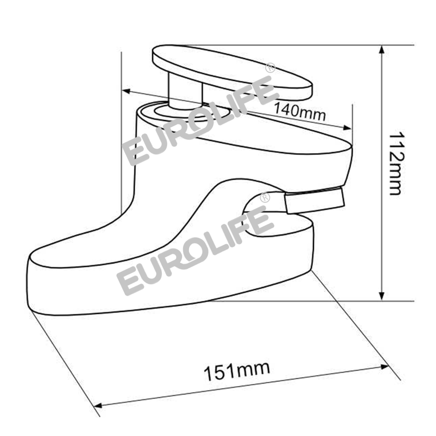 Vòi Lavabo nóng lạnh 2 chân Đồng mạ Chrome Eurolife EL-CAM03 (Trắng bạc)