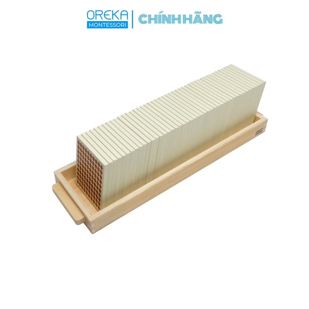 Đồ chơi trẻ em Oreka Montessori Khay cho Bộ 45 Tấm gỗ 1000 - 0530430