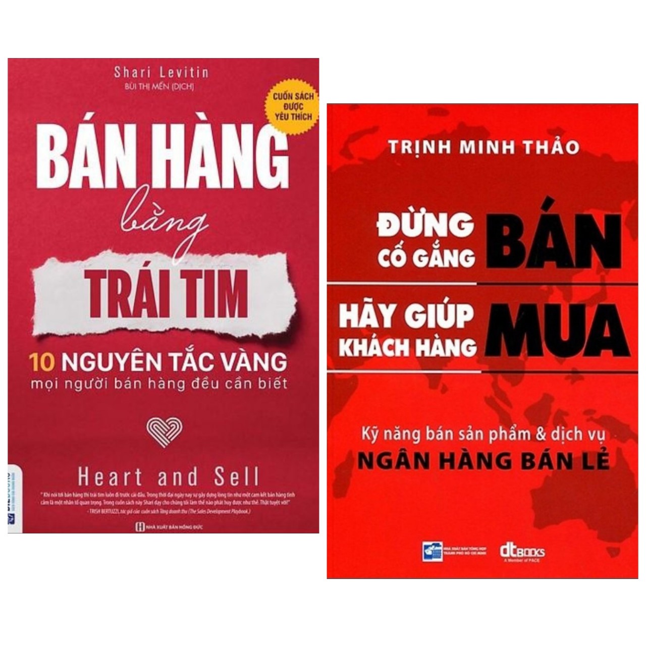 Combo Sách Dành Cho Người Bán Hàng Thông Thái:  Bán Hàng Bằng Trái Tim + Đừng Cố Gắng Bán - Hãy Giúp Khách Hàng Mua - ( Bọ 2 Cuốn Sách / Tặng Kèm Postcard Greenlife)