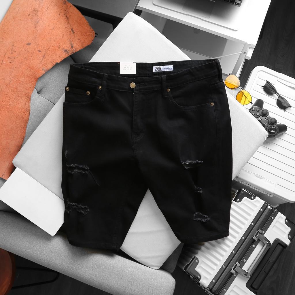 QUẦN SHORT JEAN NAM BIGSIZE - tông đen xám