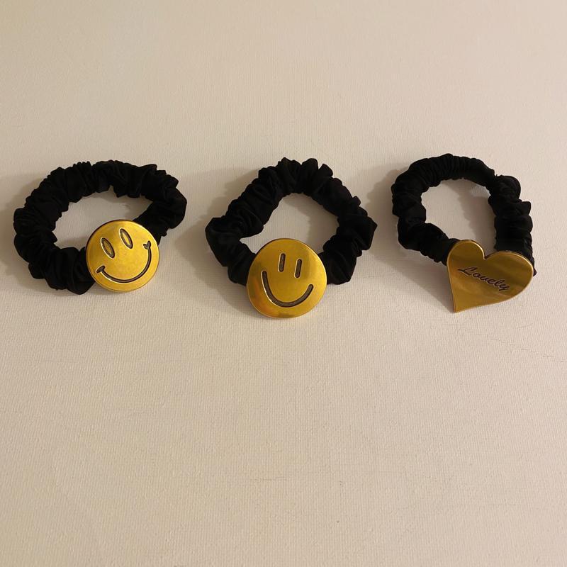 Dây cột tóc màu đen basic, một vòng dây co dãn tốt dành cho nữ PK1213