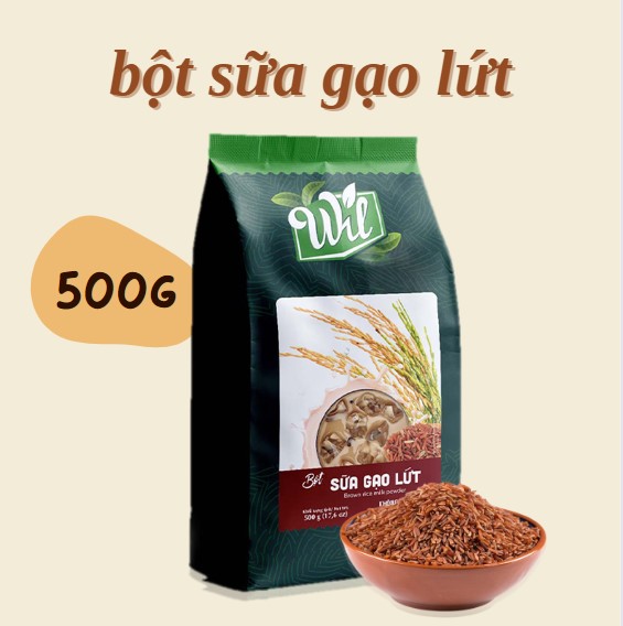 Sữa gạo lứt Wil dạng bột hỗ trợ giảm cân, cung cấp dinh dưỡng cho người ăn kiêng túi 500g