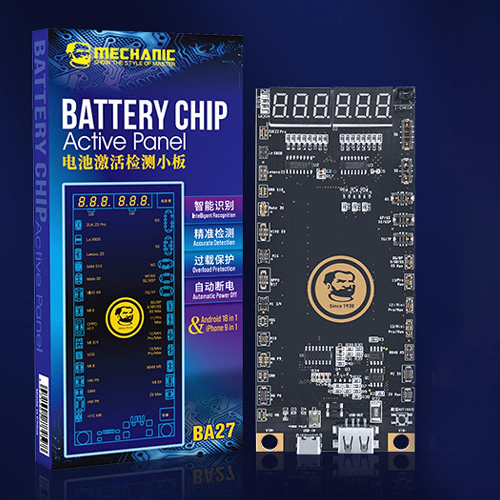 BA27 Battery Activation Detection Board 4.2V Regulated Output Real-time Output Voltage and Current Monitor Positive Negative Anodes Automatic Identification Compatible with iOS Android System