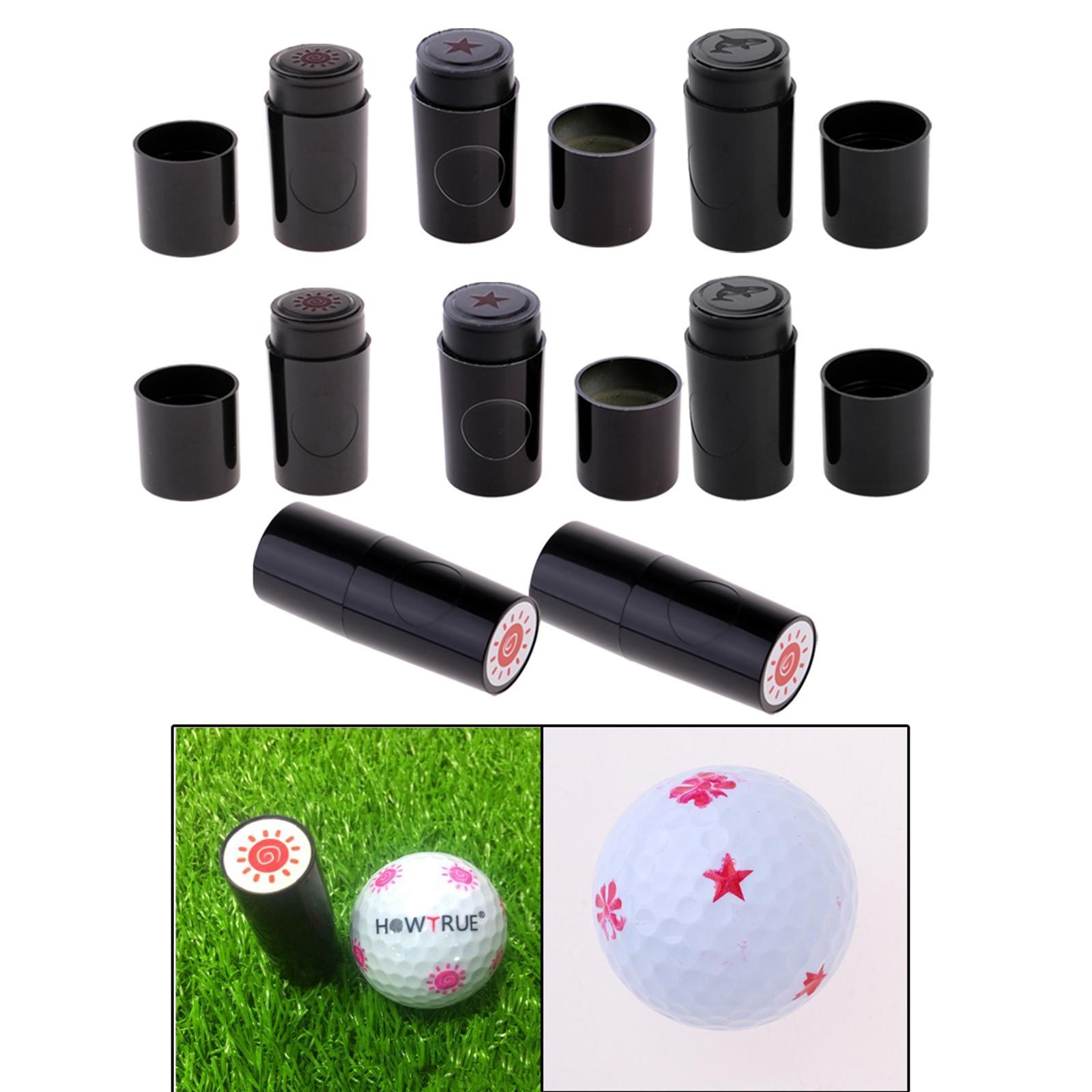 8 Pieces Golf Ball Stamp Stamper Marker Impression Seal for Golfer