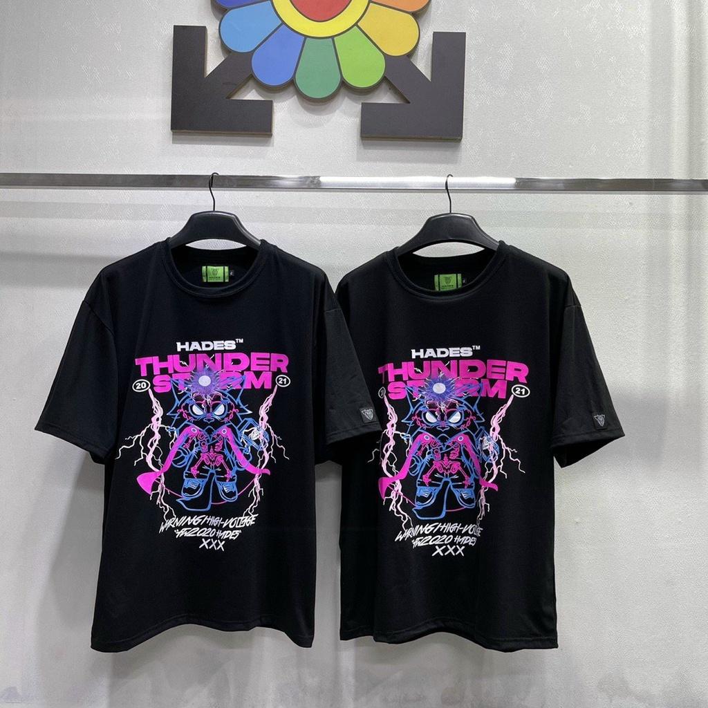 Áo thun unisex tay lở Thunder Storm đầy đủ tag cổ tag tay - THUNDER STORM TEE || Hany Shop