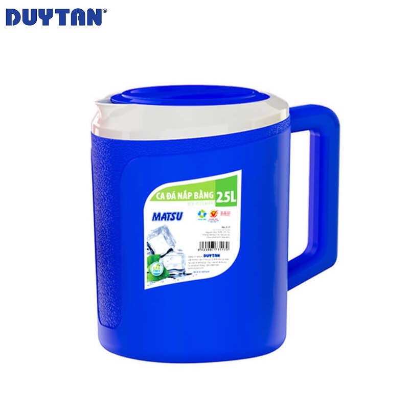 Ca đá nắp bằng nhựa Duy Tân Matsu 2.5 lít - 35179 - Giao màu ngẫu nhiên - Hàng chính hãng