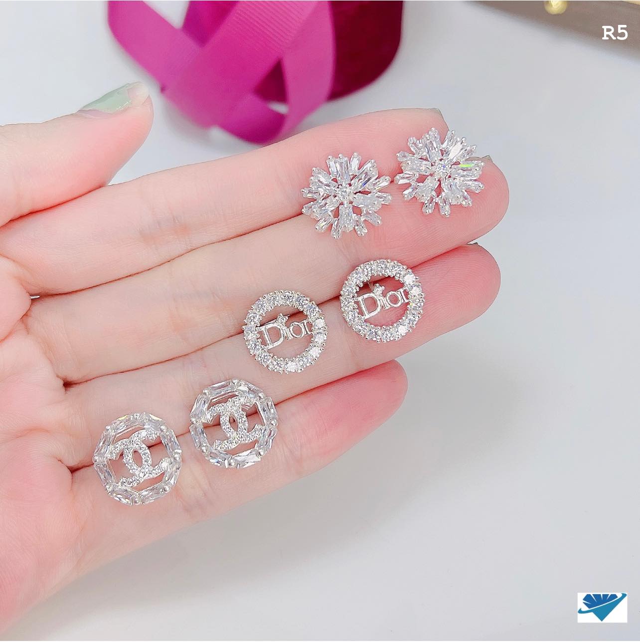 Bông tai bạc thời trang chất liệu bạc ta MS082