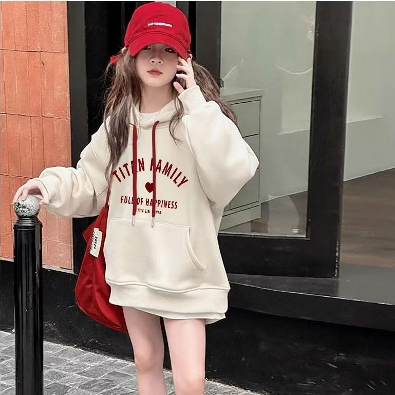 Áo Hoodie Bé Gái Form Rộng Năng Động In Hình Siêu Xinh Chất Nỉ Từ 18-45kg Dành Cho Bé Gái