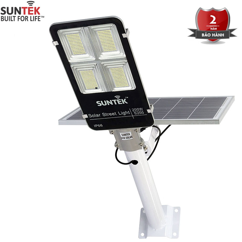 Đèn Đường Năng Lượng Mặt Trời SUNTEK S200 Công suất 200W - Hàng Chính Hãng