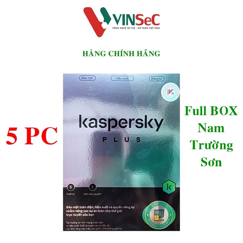 Phần mềm diệt Virus Kaspersky Plus Cho 5 Máy Tính - Plus5 - Hàng chính hãng