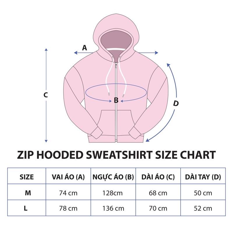 UPZ Áo Khoác Hoodie Dây Kéo Cơ Bản SS1