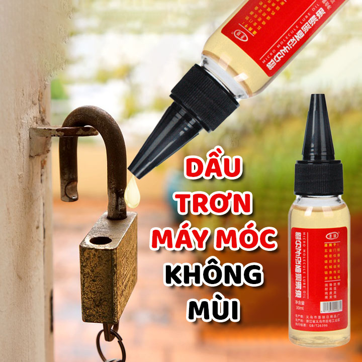 Dầu bôi trơn máy móc chống gỉ sét đa năng 60ml. Dầu tra xích, líp xe, vòng bi, động cơ, máy móc, bản lề, ổ khóa tiện lợi - Hàng chính hãng dododios