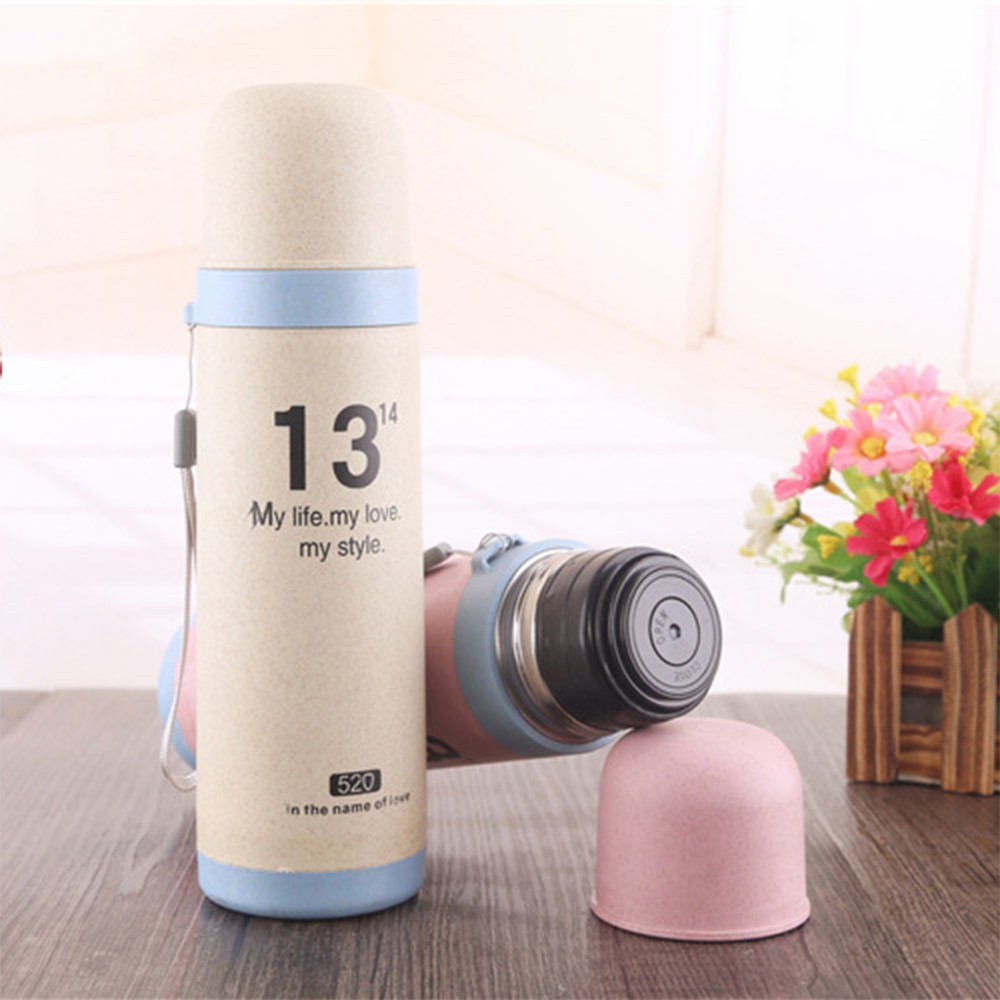 Bình Giữ Nhiệt Vỏ Lúa Mạch Lõi Inox Không Gỉ