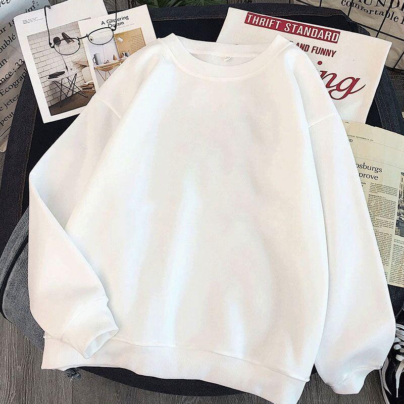 Áo Sweater áo nỉ trơn form rộng dài tay trơn nam nữ