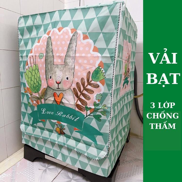 Áo Trùm Máy Giặt Cửa Ngang, Cửa Trước Vải Bạt Cao Cấp Chống Mưa Nắng